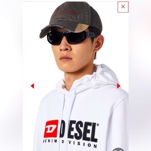NWT DIESEL SnowWhite Mens Hooded Sweatshirt